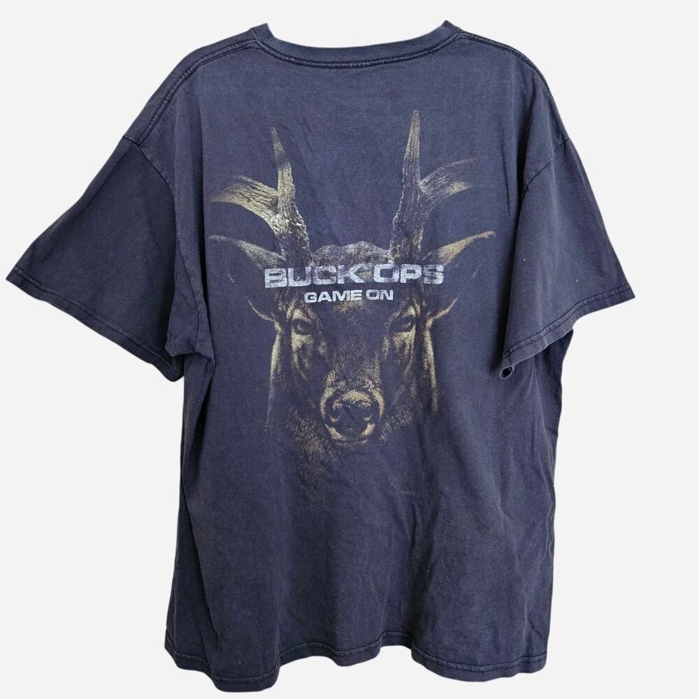 y2k buck ops game on deer hunting parody graphic tee